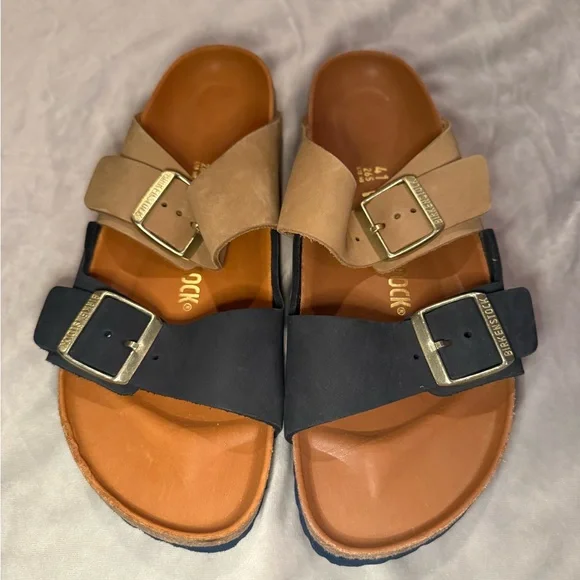 Birkenstock Women's Arizona Split HEX Sandals, Midnight
Blue, Tan, - Picture 7 of 15